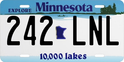 MN license plate 242LNL