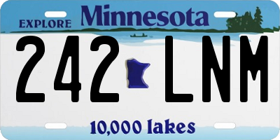 MN license plate 242LNM
