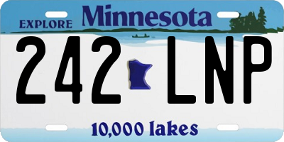 MN license plate 242LNP