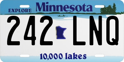MN license plate 242LNQ