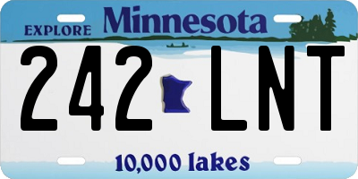 MN license plate 242LNT