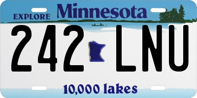 MN license plate 242LNU