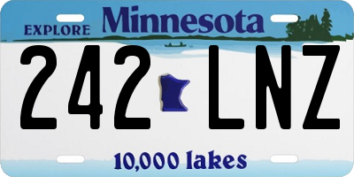 MN license plate 242LNZ