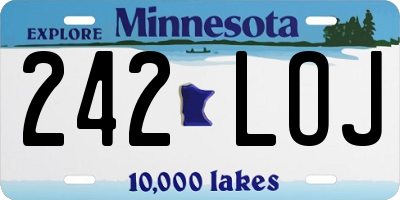 MN license plate 242LOJ
