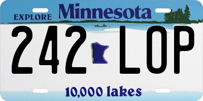 MN license plate 242LOP
