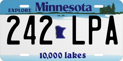 MN license plate 242LPA