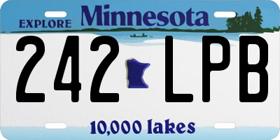 MN license plate 242LPB