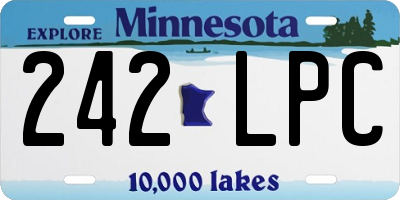 MN license plate 242LPC