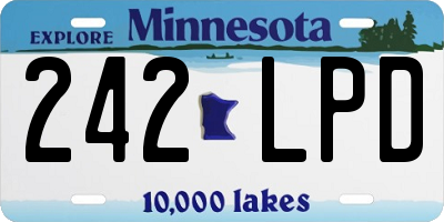 MN license plate 242LPD
