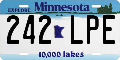 MN license plate 242LPE