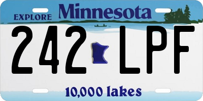 MN license plate 242LPF