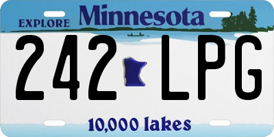 MN license plate 242LPG