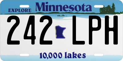 MN license plate 242LPH