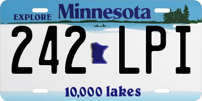 MN license plate 242LPI
