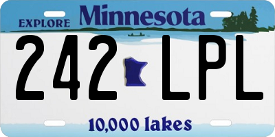 MN license plate 242LPL
