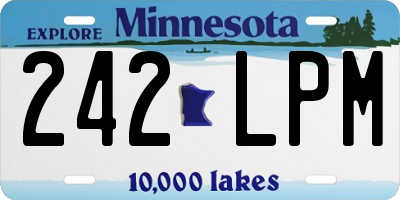 MN license plate 242LPM