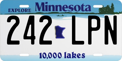 MN license plate 242LPN