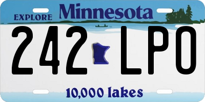 MN license plate 242LPO