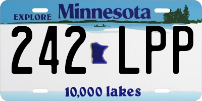 MN license plate 242LPP