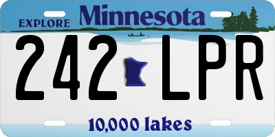 MN license plate 242LPR
