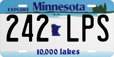 MN license plate 242LPS