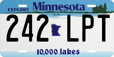 MN license plate 242LPT