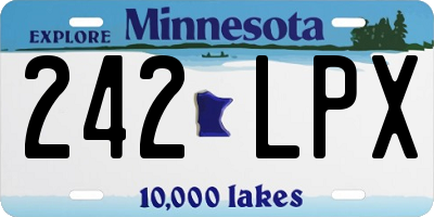 MN license plate 242LPX