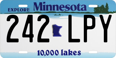 MN license plate 242LPY