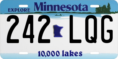 MN license plate 242LQG