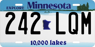 MN license plate 242LQM