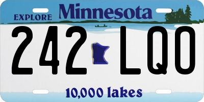 MN license plate 242LQO