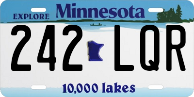 MN license plate 242LQR