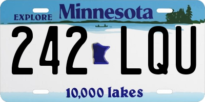 MN license plate 242LQU
