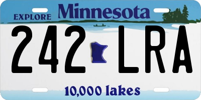 MN license plate 242LRA