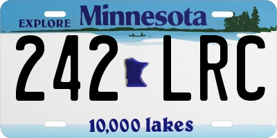 MN license plate 242LRC