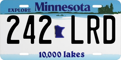 MN license plate 242LRD
