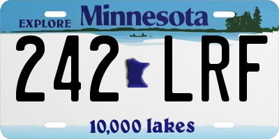 MN license plate 242LRF