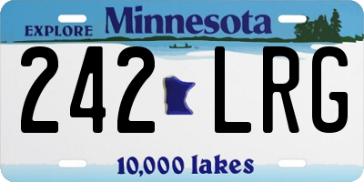 MN license plate 242LRG