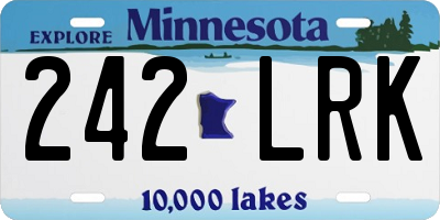 MN license plate 242LRK
