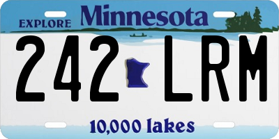 MN license plate 242LRM