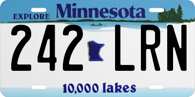 MN license plate 242LRN