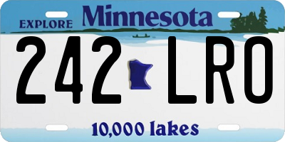 MN license plate 242LRO