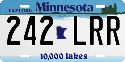 MN license plate 242LRR