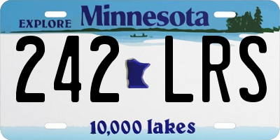 MN license plate 242LRS