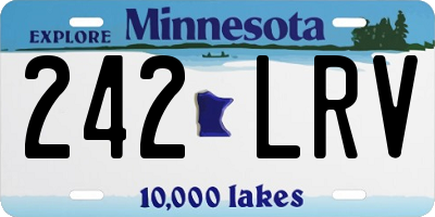 MN license plate 242LRV