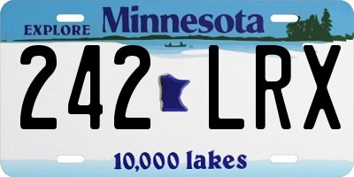 MN license plate 242LRX