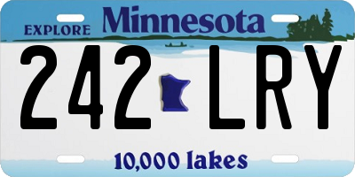 MN license plate 242LRY