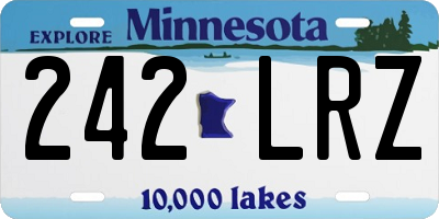 MN license plate 242LRZ