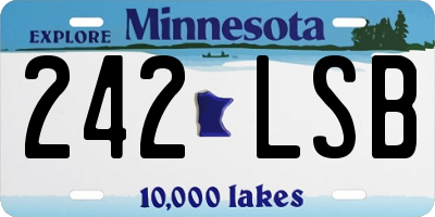 MN license plate 242LSB