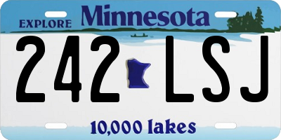 MN license plate 242LSJ